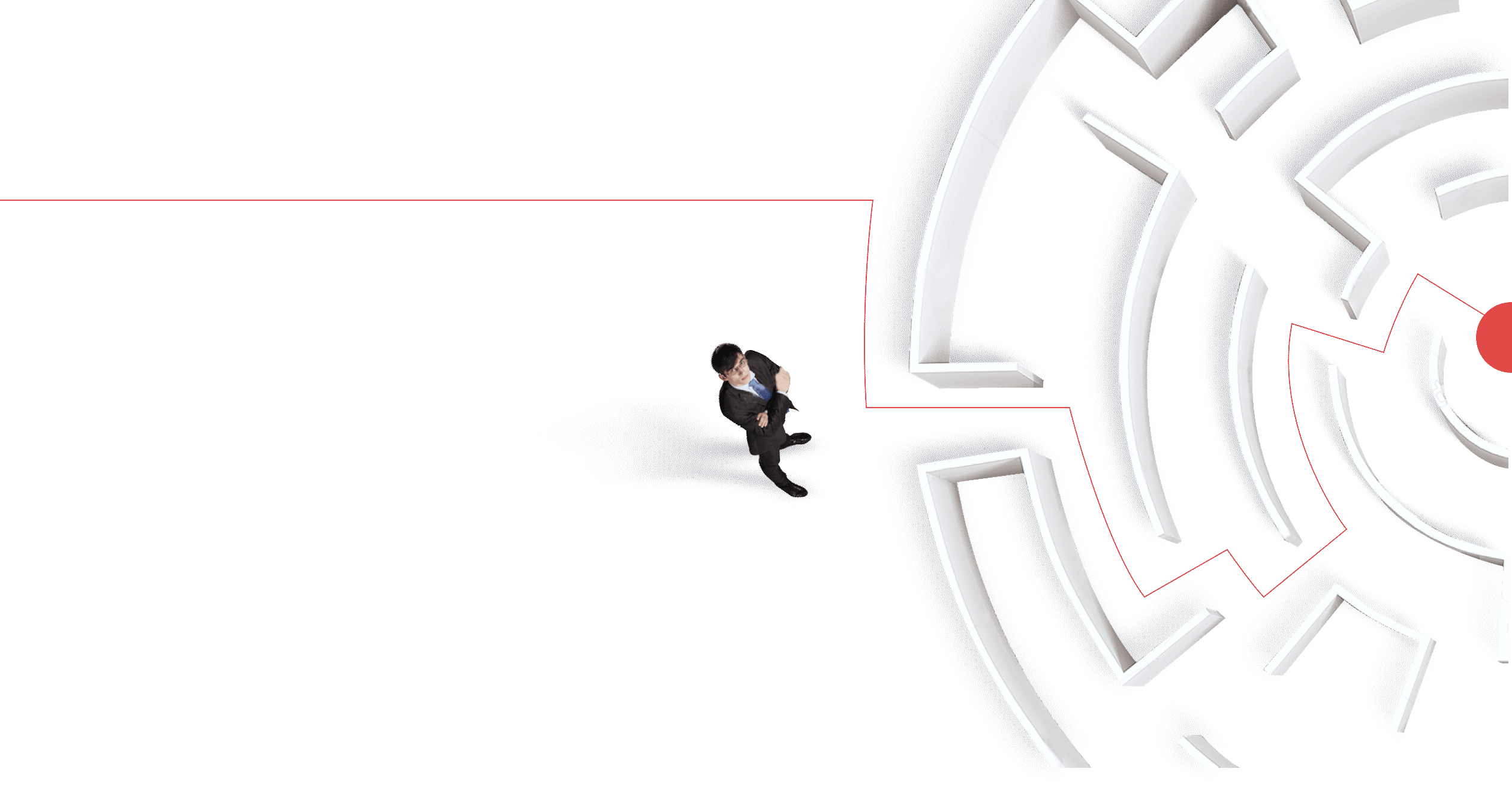 Man standing in front of maze