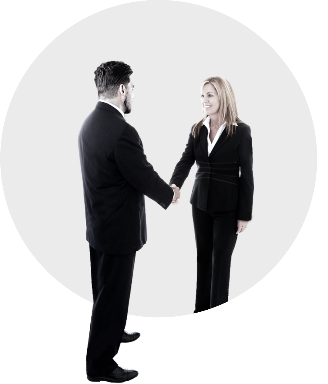 Two people handshaking
