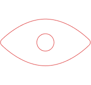 Line sketch of eye